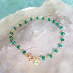 bijoux bracelet rosaire pierres onyx vert