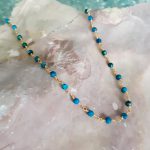 collier rosaire pierres chrysocolle