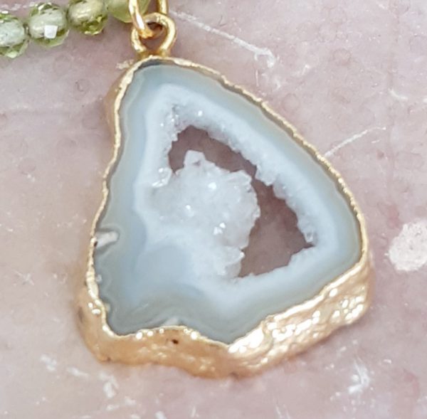 Collier "Paysage", Quartz et Péridot – Image 2