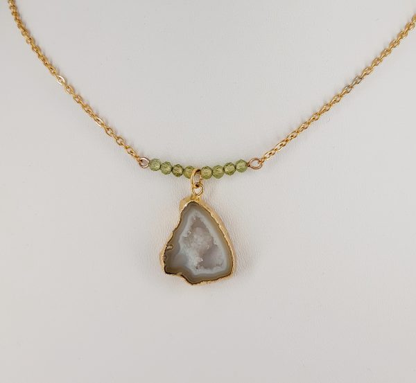 Collier "Paysage", Quartz et Péridot – Image 3