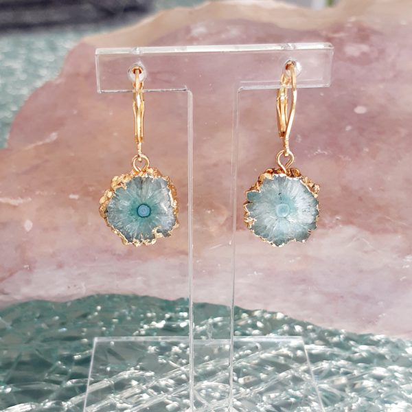Boucles d'oreilles "Lagon", Quartz Solaire – Image 2