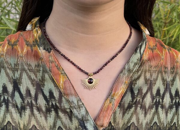 Collier "Coucher de Soleil", Grenat – Image 5