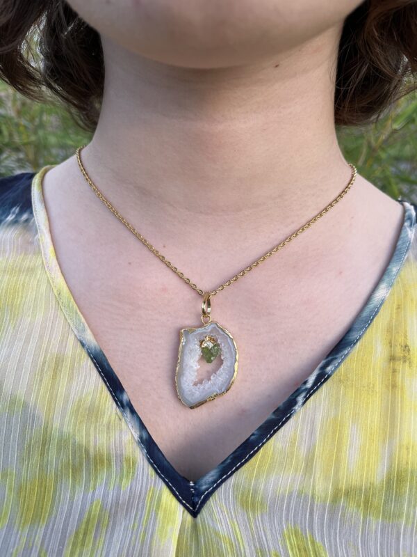 Collier "Paysage", Quartz et Péridot – Image 6