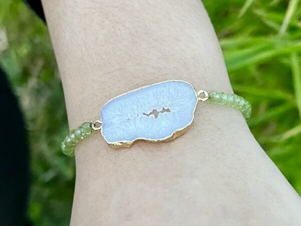 Bracelet "Paysage", Quartz et Péridot – Image 5