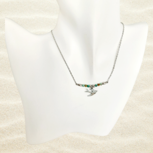 Collier "Hirondelle", Turquoise Africaine